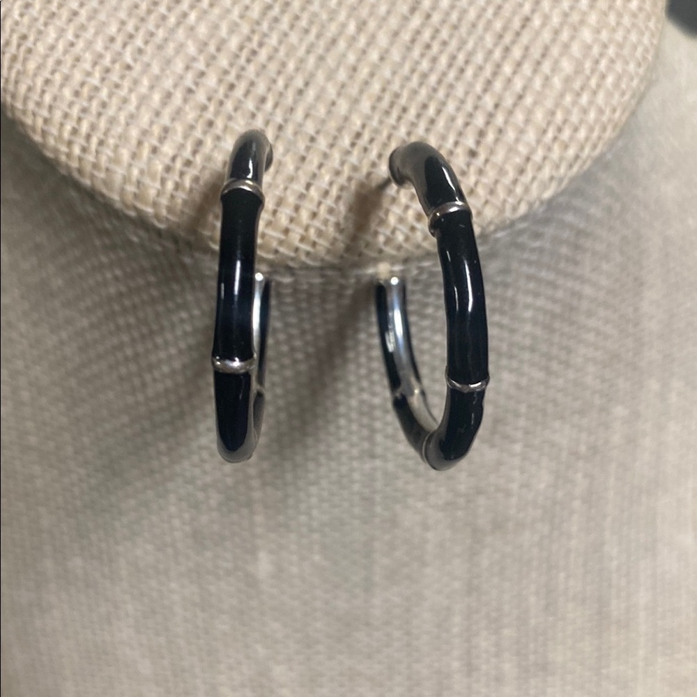 Elegant Black Hoop Earrings